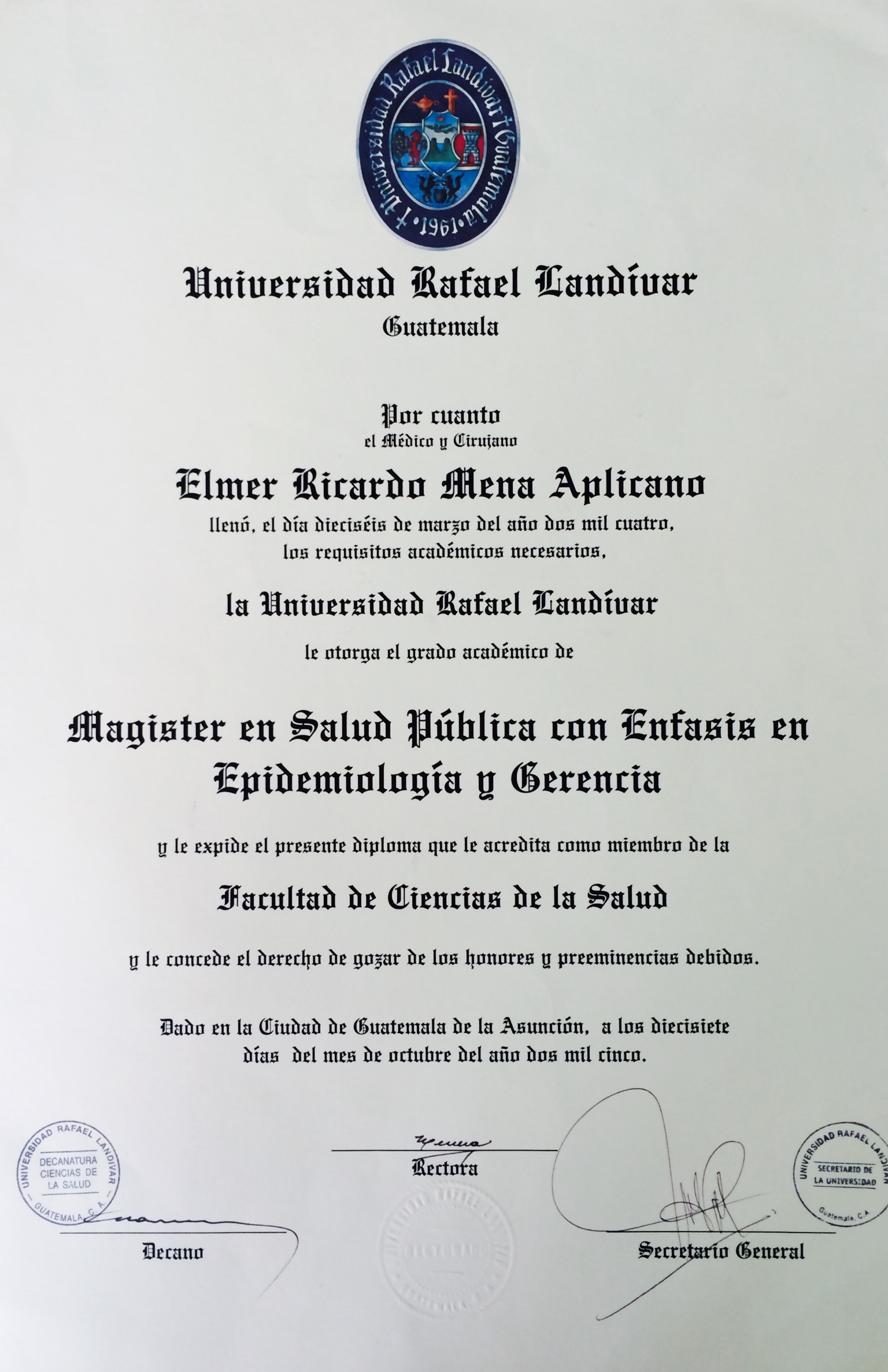 Maestría — Salud Pública y Epidemiología
